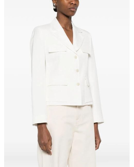P.A.R.O.S.H. White Patch-Pocket Jacket