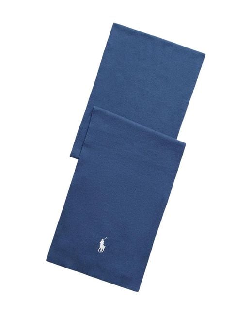 Polo Ralph Lauren Blue Logo-Detail Scarf for men