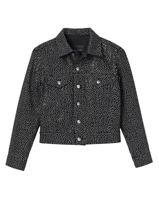 Marc Jacobs Black Stud-Embellished Trucker Jacket