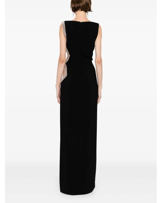 Elie Saab ビジュートリム ドレス Black