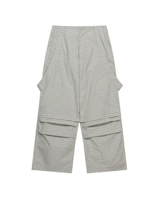 NAMESAKE Gray Checked Trousers