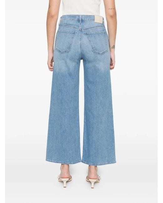 Citizens of Humanity Blue Lyra Wide-Leg Jeans