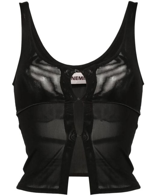 Kerne.Milk Black Wonder Mesh Tank Top