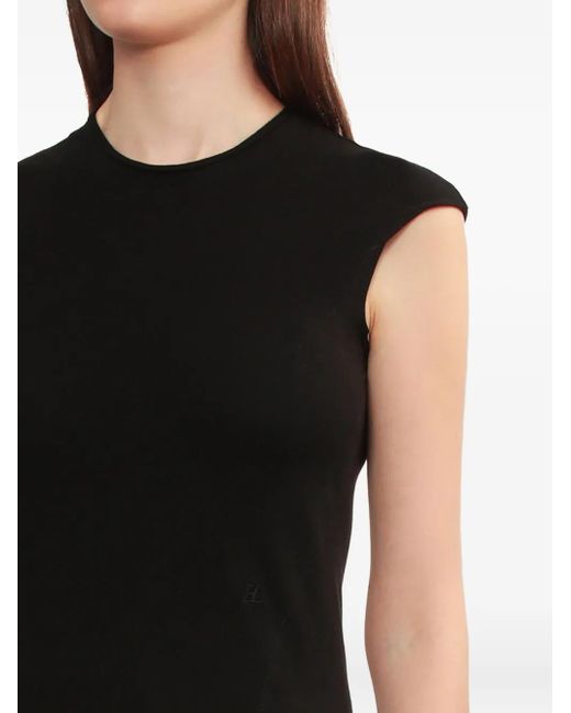 Débardeur En Coton Mélangé À Coutures Asymétriques Helmut Lang en coloris Black