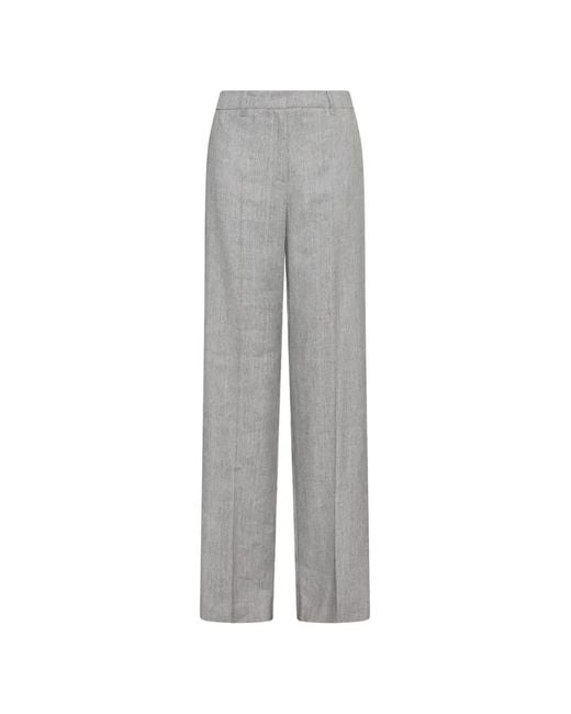 Marella Gray Pocket Flared Trousers