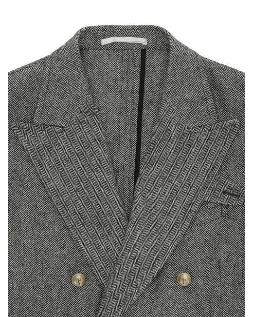Fortela Gray Travel Wool Blazer for men