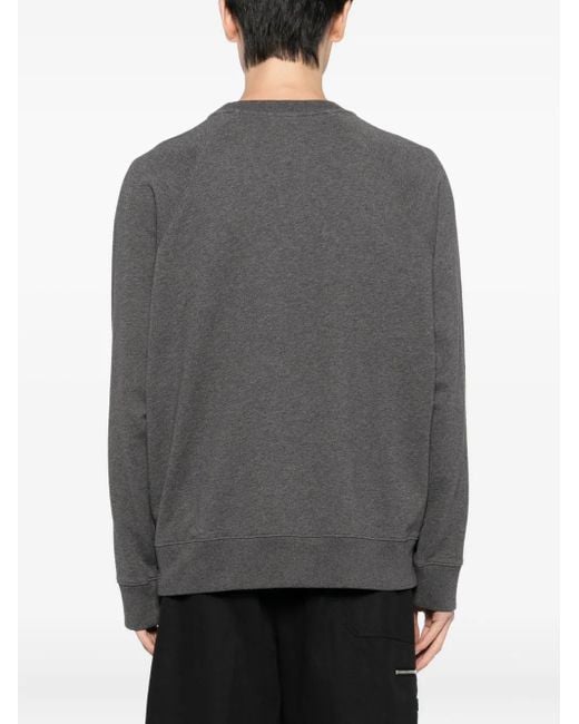 Felpa Con Applicazione di Maison Kitsuné in Gray da Uomo