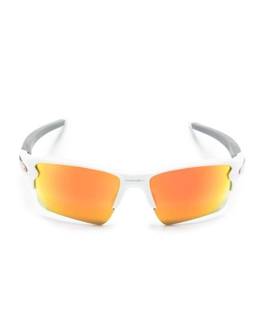 Oakley Orange Flak 2.0 Rectangle-frame Sunglasses for men