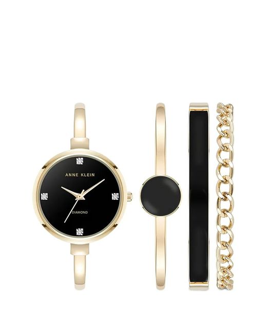 Anne Klein Black Diamond 32Mm Watch