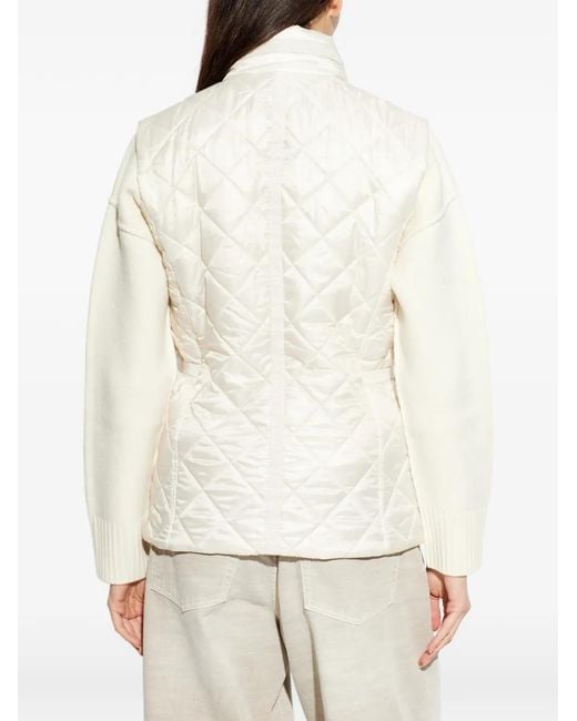 MICHAEL Michael Kors White Quilted Tie-Waist Gilet