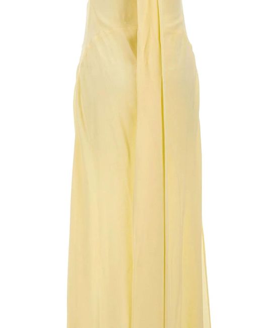 Blumarine White Halter Neck Scarf Dress