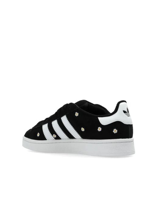Adidas Black Campus 00S Floral-Embroidery Sneakers