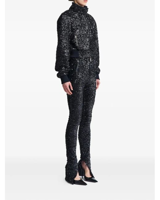16Arlington Gray Azra Sequin-Embellished Trousers