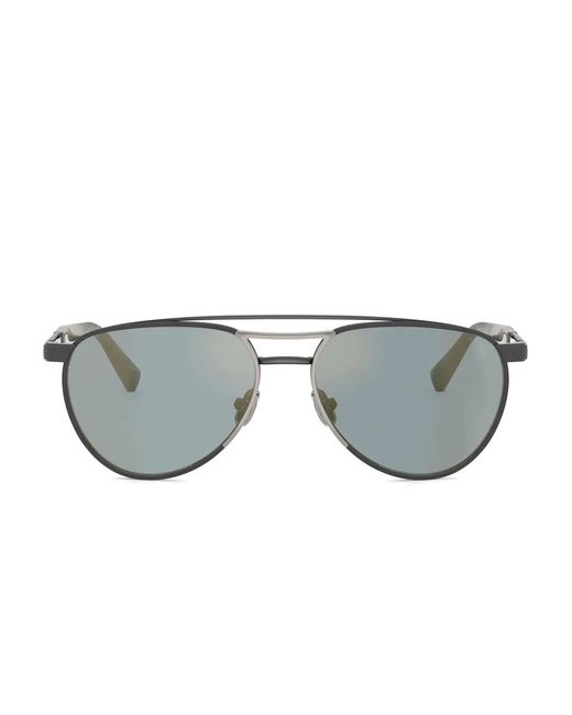 Brunello Cucinelli Gray Titanium Metal Sunglasses for men