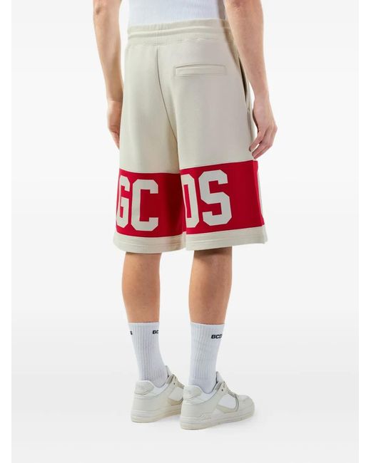 Gcds Red Logo-Print Shorts for men