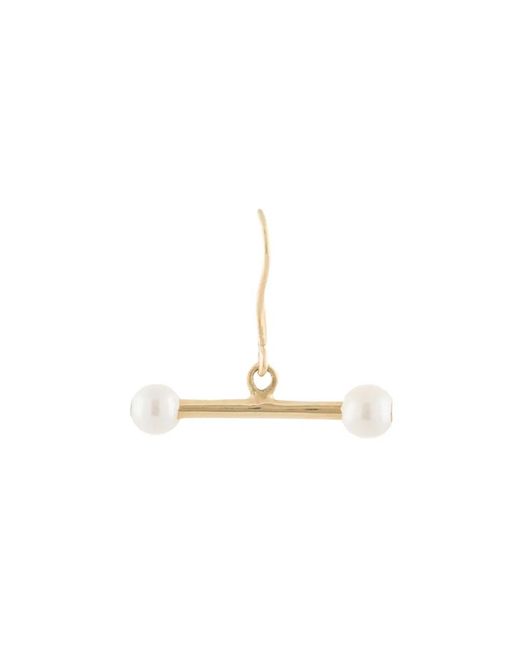 DALILA BARKACHE White 18Kt Pearl Bar Earring