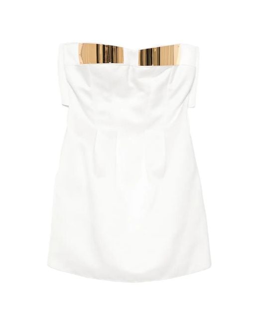 Elisabetta Franchi White Mini Dress