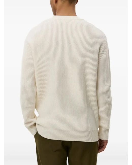 Les Deux White Eddie Crew-Neck Jumper for men