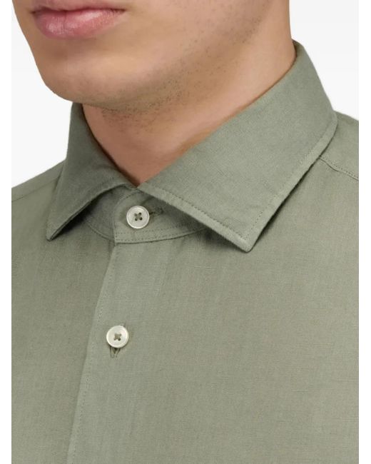Xacus Green Linen Shirt for men