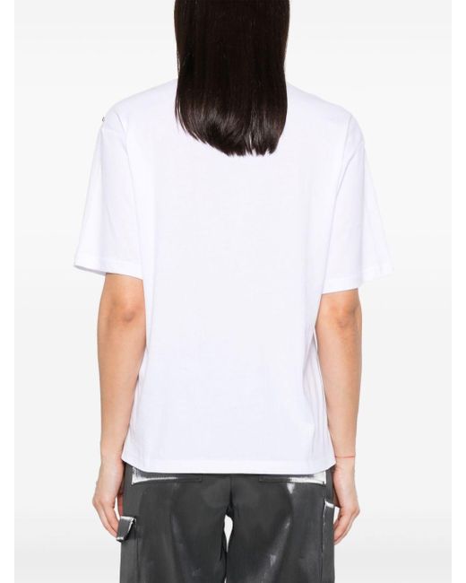 Sportmax White T-Shirt mit rundem Ausschnitt