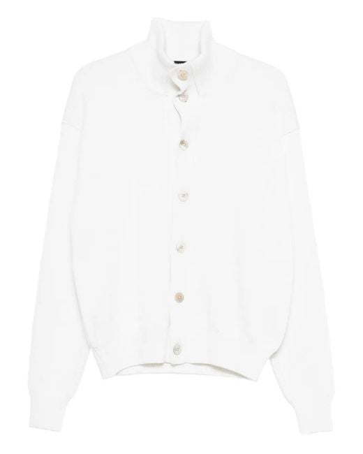 Tom Ford White Button-Fastening High-Neck Cardigan for men