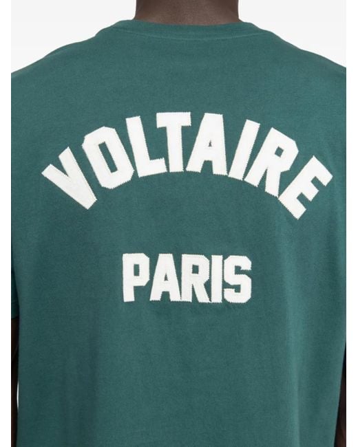 Zadig & Voltaire Tommy Katoenen T-Shirt Met Print Op De Achterkant in het Green voor heren