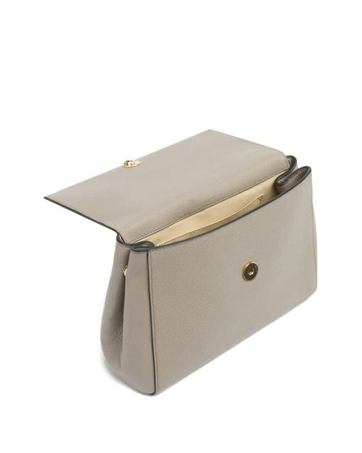 Bally Metallic Grained Top-Handle Tote Bag