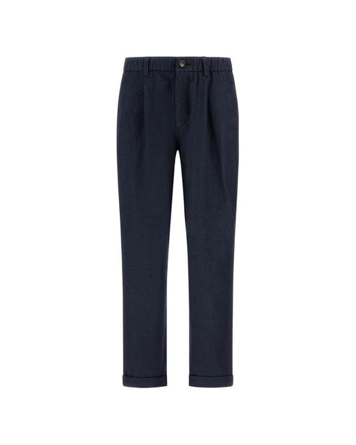 Herno Blue Elasticated Waist Trousers for men