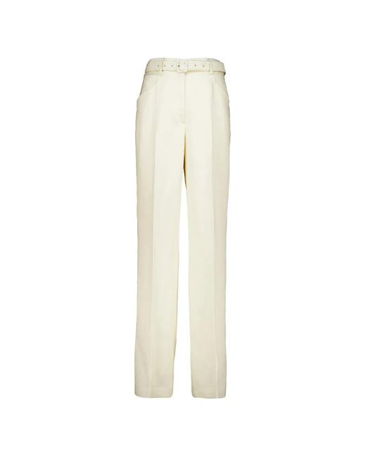 Gabriela Hearst White Norman Belted Trousers