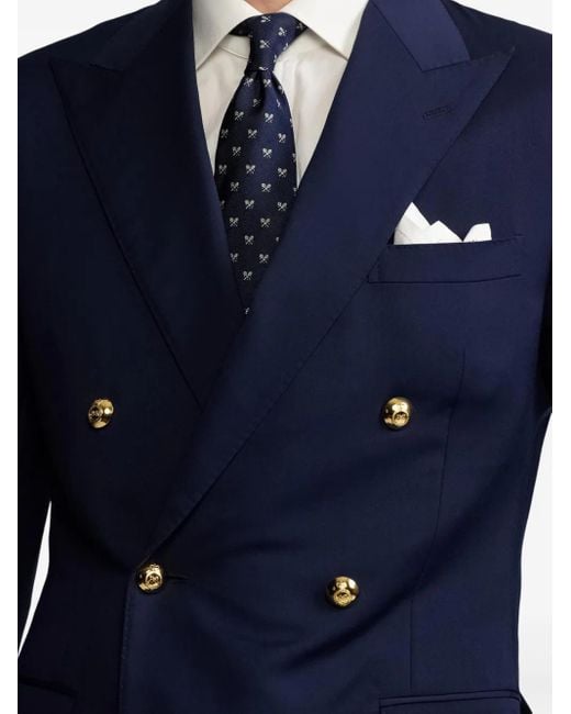 メンズ Ralph Lauren プリント ネクタイ Blue