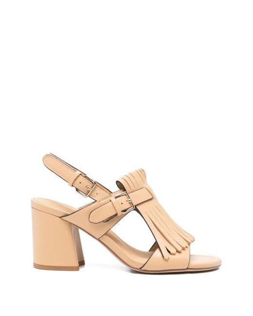 Bruno Premi Natural Fringed Buckle-Fastening Sandals