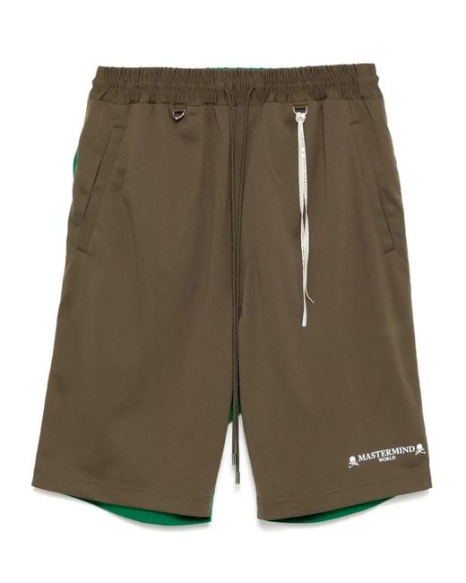 MASTERMIND WORLD Shorts Met Colourblocking in het Green voor heren