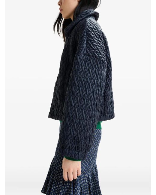 Giacca Trapuntata Con Zip di Essentiel Antwerp in Blue