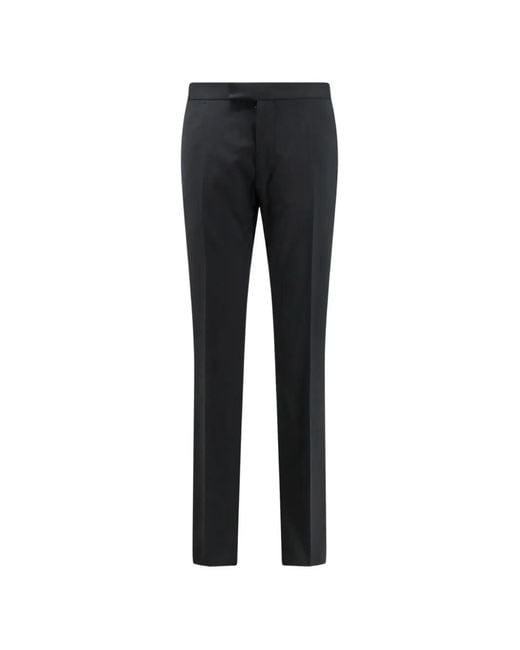 Tagliatore Black Virgin-Wool Trousers for men
