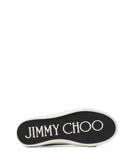 Sneakers palma maxi de lona y piel Jimmy Choo de color Black