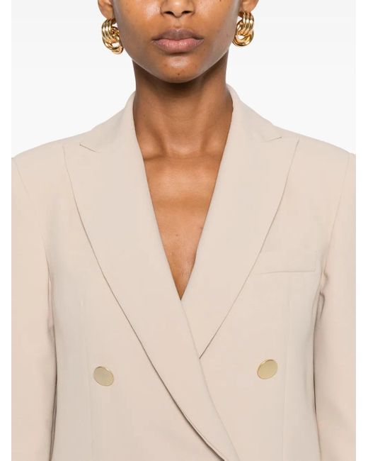Blanca Vita Natural Double-Breasted Blazer