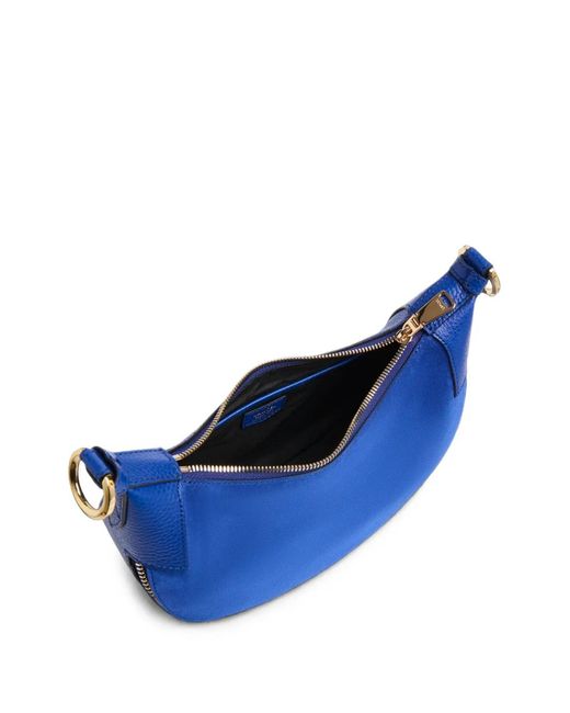 Lancel Blue Small Origami Leather Shoulder Bag