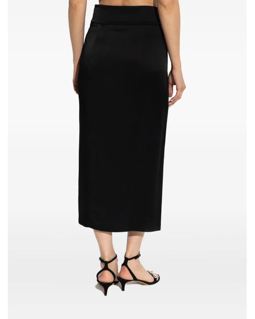 Forte Forte High Waist Midi-Rok in het Black