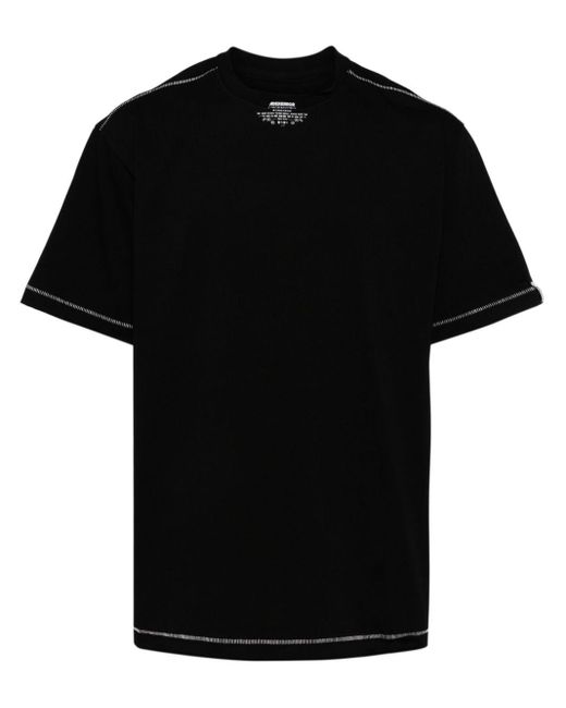 Adererror Black Logo-print Cotton T-shirt for men