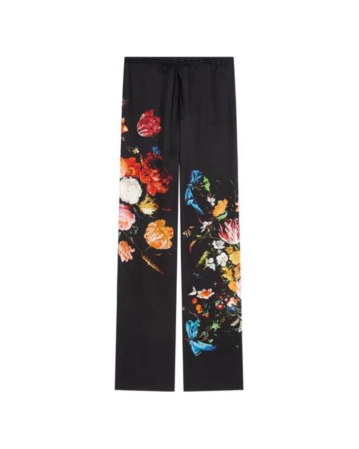Dries Van Noten Black Elasticated Viscose Pants