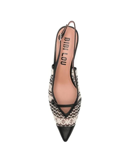 Bibi Lou White Xaia Floral Pumps