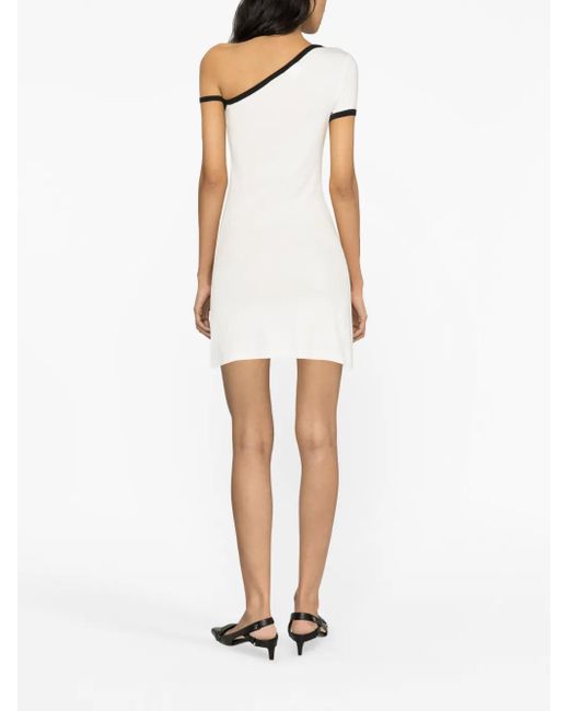 Robe Courte À Patch Logo Courreges en coloris White