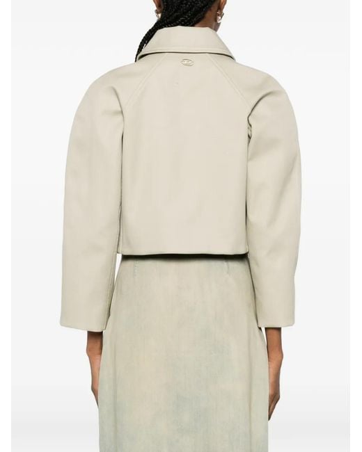 DIESEL Natural Button Short Cropped Jacket