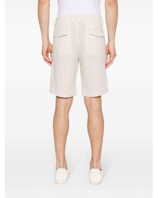 Eleventy Shorts aus Leinen mit Kordelzug in White für Herren