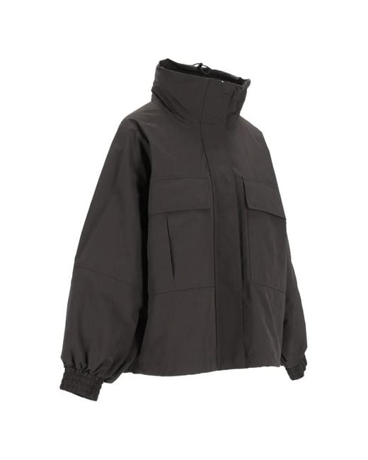 Weekend by Maxmara Black Drawstring High-Neck Jacket