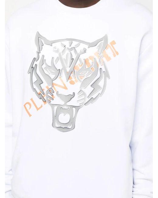 メンズ Philipp Plein タイガー スウェットシャツ White