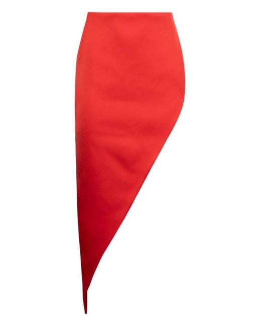 David Koma Asymmetric Skirt Red