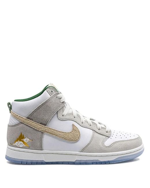 Baskets Dunk High En Cuir Nike pour homme en coloris White