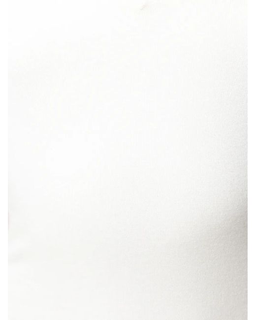 N.Peal Cashmere White V-Neck Sweater