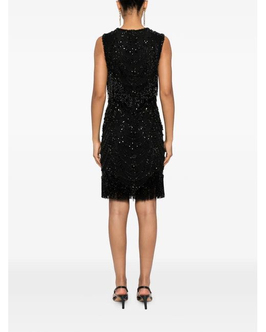 Naeem Khan Black Art Deco Dress